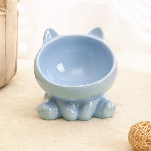 Pet Dogs And Cats Bevel Ceramic Neck Bowl - Image 6