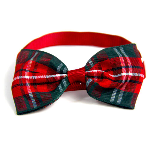 New Year Red And Green Christmas Series Pet Tie Bow Handcraft Jewelry Collar Dogs And Cats Bow Tie - Image 7