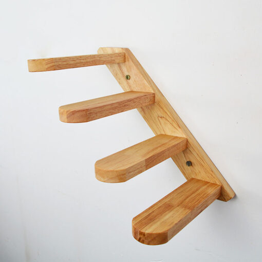 Cats Climbing Ladders On Solid Wood Walls, Rubber Wood Springboards And Stair Toys - Image 2