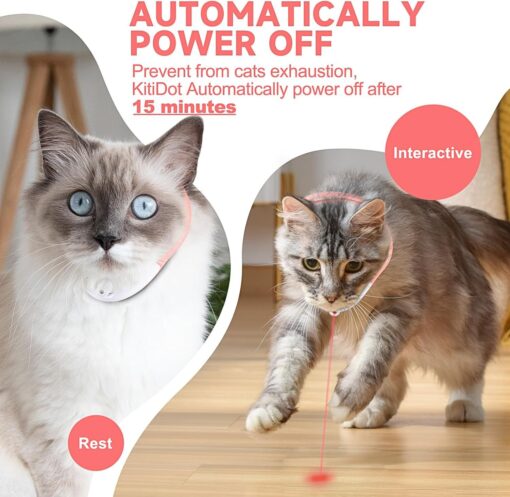 Wearable Automatic Cat Toys With LED Lights  Electric Smart Amusing Collar For Kitten  Interactive Cat Toys For Indoor Cats Pet Exercise Toys  USB Rechargeable Auto On Off - Image 7