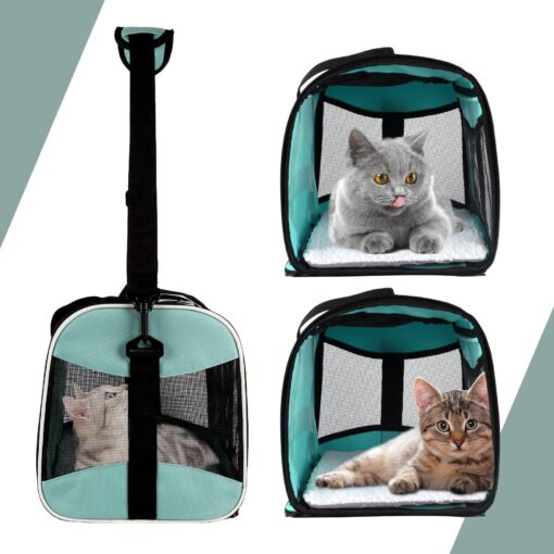 Portable Breathable Foldable Crossbody Dogs And Cats Pet Bag - Image 9