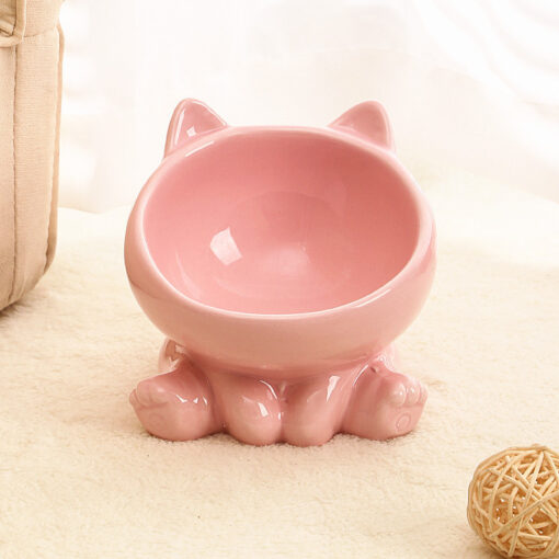 Pet Dogs And Cats Bevel Ceramic Neck Bowl - Image 5