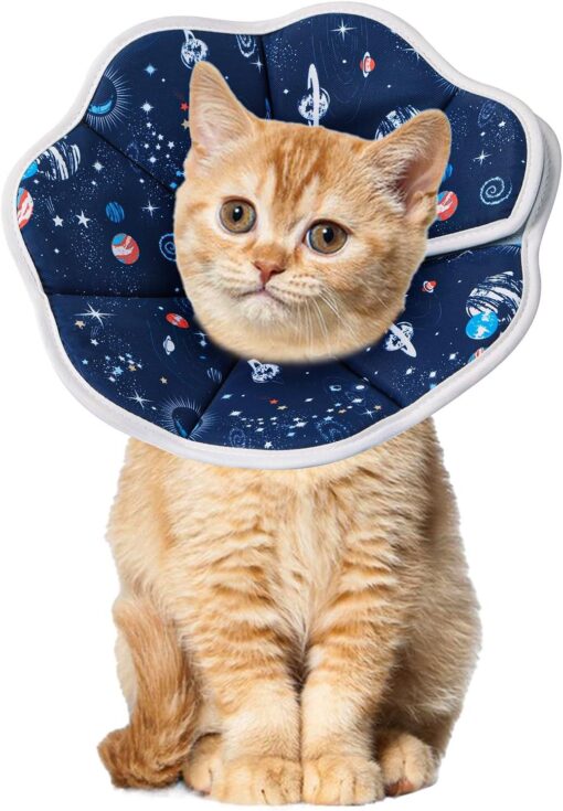 Cat Cone Collar Soft Cat Recovery Collar To Stop Licking Protective Cat Neck Cone After Surgery For Small Medium Cats Kittens