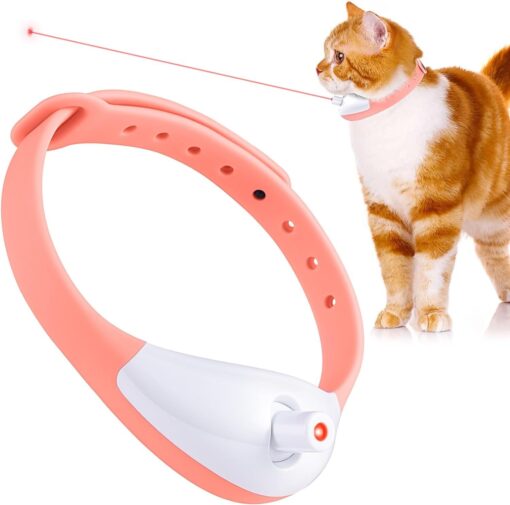 Wearable Automatic Cat Toys With LED Lights  Electric Smart Amusing Collar For Kitten  Interactive Cat Toys For Indoor Cats Pet Exercise Toys  USB Rechargeable Auto On Off - Image 8