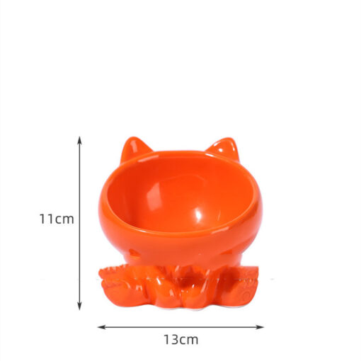 Pet Dogs And Cats Bevel Ceramic Neck Bowl - Image 9